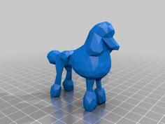 Poodle Low Poly 3D Printer Model