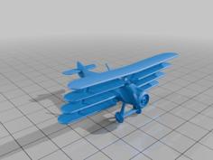 Armstrong Whitworth FK10 Quadruplane (1/144) 3D Printer Model