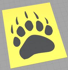 Bear Claw Stencil 3D Printer Model