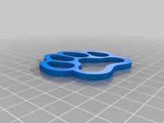 Christmas Tree Dog Paw Ornament 3D Printer Model