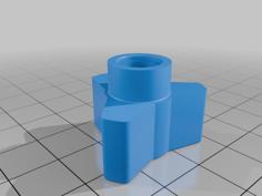 1/4-20 Female Star Knob 3D Printer Model