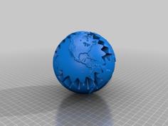 Earth Gears 3D Printer Model