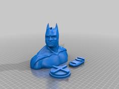 Dark Batman Bust Bank 3D Printer Model