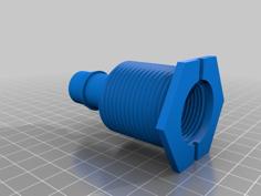 Ebb And Flow Bulkhead Fitting 3/4 In 3D Printer Model