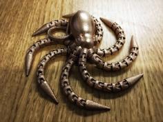 Ball-joint Articulated Octopus Keyring Remix 3D Printer Model