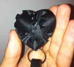 Working Micro Gear Heart Keychain 3D Printer Model