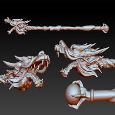 Dragon Staff 3D Printer Model