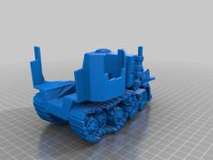 40K Battlewagon Wreck Ork Destroyed Tank 28mm Scale Terrain 3D Printer Model