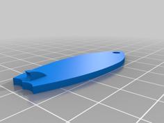 Surfboard Keychain 3D Printer Model