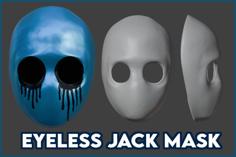 Eyeless Jack Mask Base Generic Cosplay 3D Printer Model