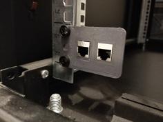 Dual Keystone Rack Mount Bracket (for RJ45 Couplers Or Similar) 3D Printer Model