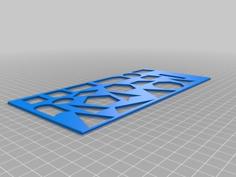 Geometric Shapes Ruler/Stencil 3D Printer Model