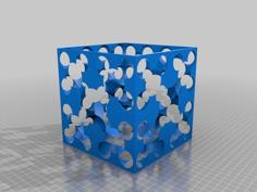 Hollow Box Negative Spheres Structure 3D Printer Model