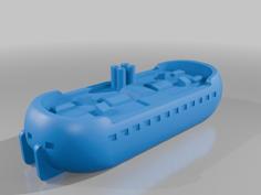 Demologos Floating Steam-Powered Artillery Battery 3D Printer Model