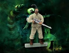 28mm Gaming Mini Of Harry The Hunter From Beetlejuice 3D Printer Model