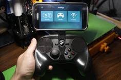 Steam Controller Adjustable Phone Mount 3D Printer Model