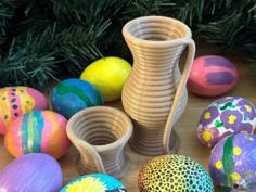 Coiled Rope Egg Holders 3D Printer Model