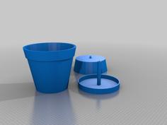 Nested Flower Pot Stash Box 3D Printer Model