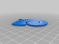 Sea Shell Pattern Keychain 3D Printer Model