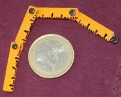 Daily Earring #19: Folding Ruler 3D Printer Model