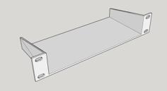 Shelf Rack 10 Inch 1U 3D Printer Model