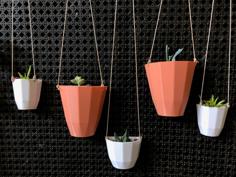 Customizable Hanging Wall Planter 3D Printer Model