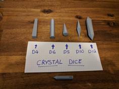 Crystal Dice Set For Tabletop By Billie Ruben <3 3D Printer Model