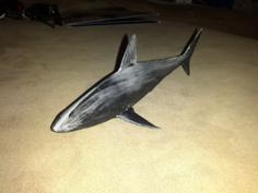 Reef Shark (Split In Two, No Support Needed) 3D Printer Model