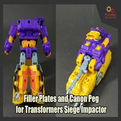 Filler Plates And Canon Peg Addons For Siege Impactor 3D Printer Model