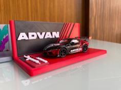 Mini GT Advan HKS Toyota GR Supra Display Base 3D Printer Model