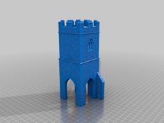 OO HO Gauge Church Clock Tower For Model Railways (Medium Texture) 3D Printer Model