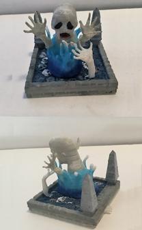 Miniature Rising Spirit And Hand 3D Printer Model