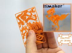 Velociraptor Business Card 3D Printer Model