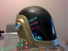 Daft Punk Guy Manuel 3D Printable Wearable Helmet 3D Printer Model