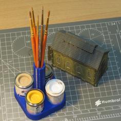 Humbrol Paint Tin Holder 3D Printer Model