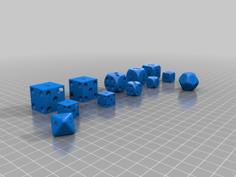 Lot Of Dice (Many Sizes And Shapes) 3D Printer Model