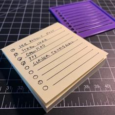 Post-It Todo List Stencil 3D Printer Model