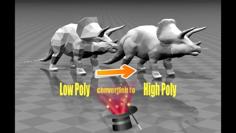 Low Poly 3D-character Convertion To High Poly 3D Printer Model