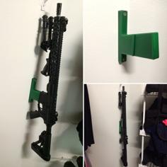 AR-15 Vertical Wall Storage Mount 3D Printer Model