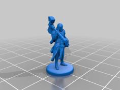 Humanoid Paladin Miniature 3D Printer Model