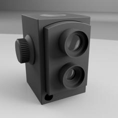 Experimental Twin Lens Reflex Pi Zero Camera 3D Printer Model