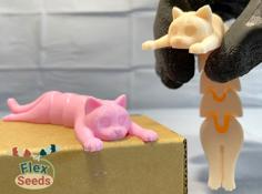 Flexi Holding Cat (Print-in-place) 3D Printer Model