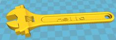 Customizeable 3D Wrench Text 3D Printer Model