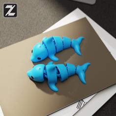 Flexi Baby Dolphin 3D Printer Model