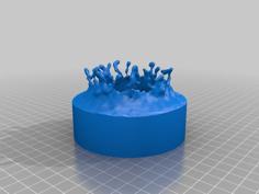 Water Puddle Splash. Blender Fluid Model 3D Printer Model